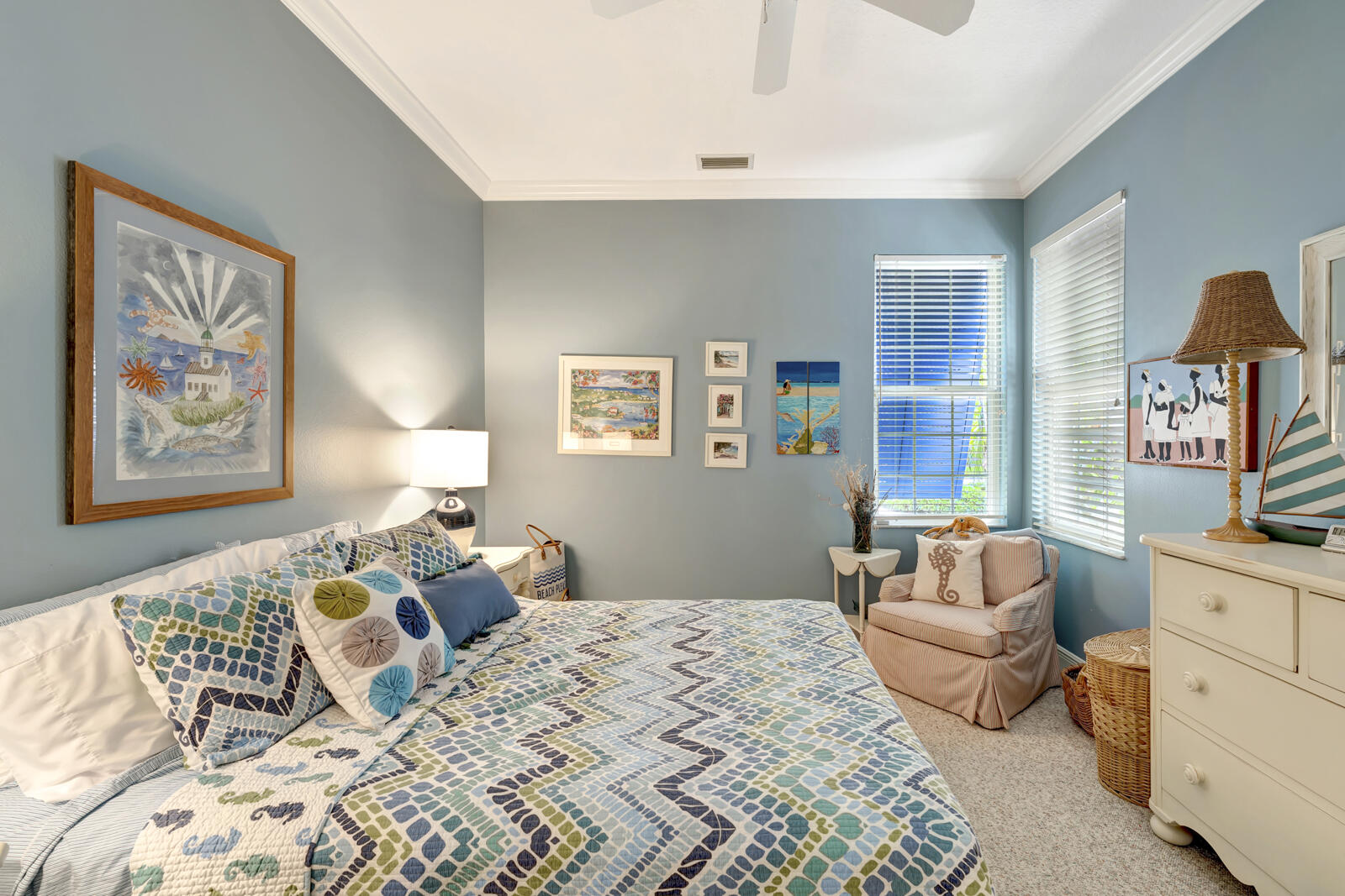 201 Seaside Pathway Vero Beach, FL 32963 - Photo 18 of 53 a bedroom with a bed and a couch