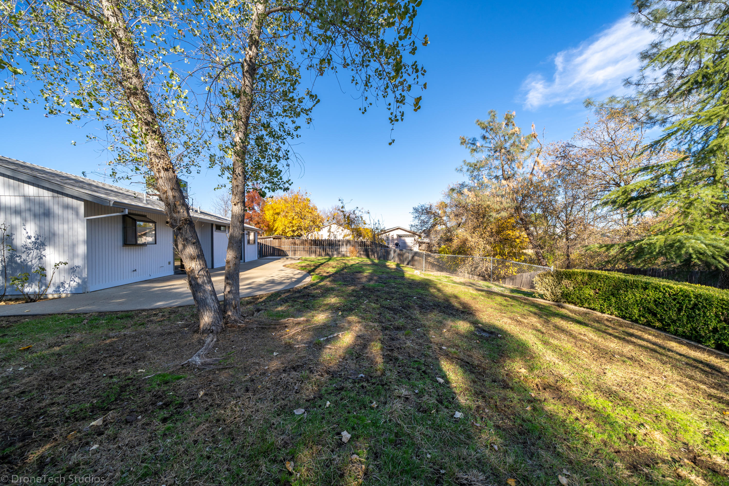 3645 Santa Rosa Way Redding, CA 96003 - Photo 32 of 48 a backyard of a house with lots of green space