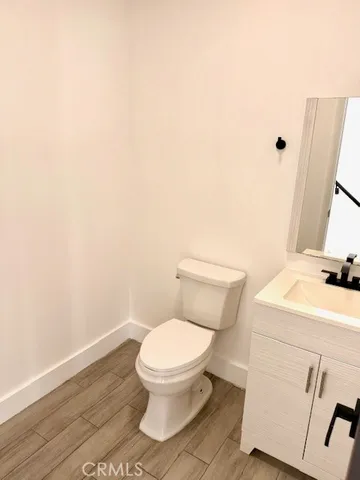 a view of a room with a window