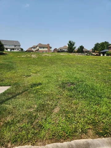 a view of a green field with clear sky
