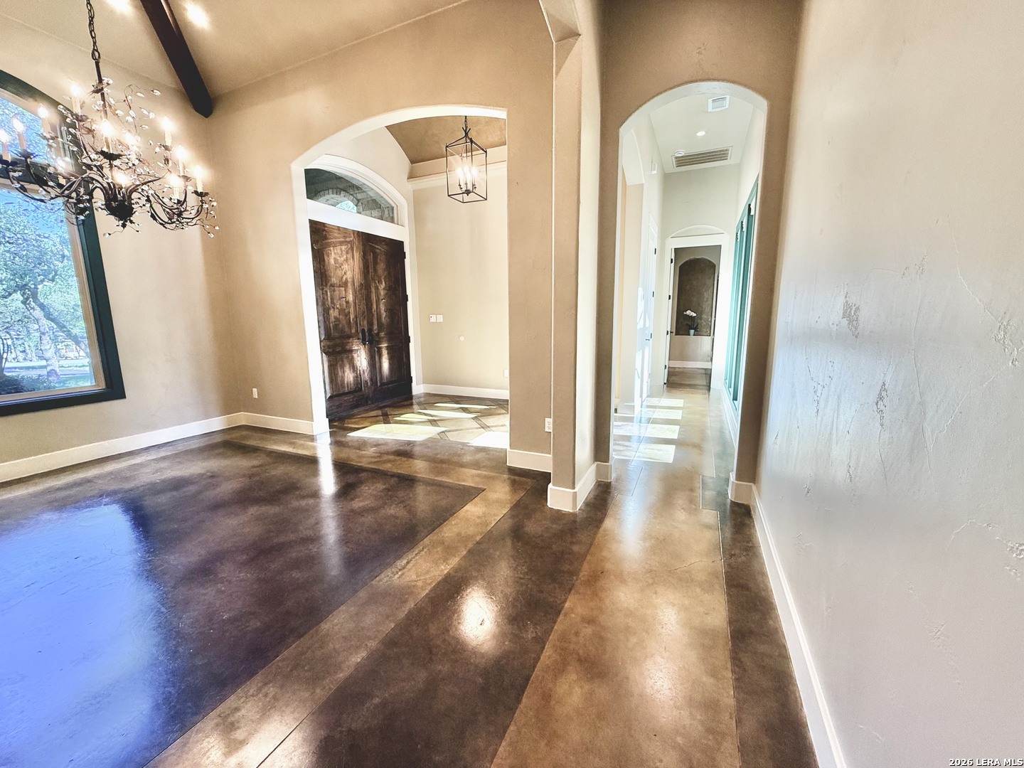 757 Copper Rim Spring Branch, TX 78070 - Photo 5 of 50 a view of a hallway view with wooden floor and staircase