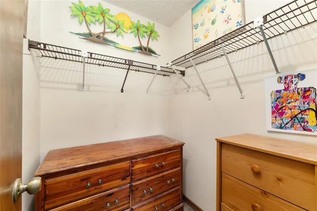 a view of small space with racks on the wall