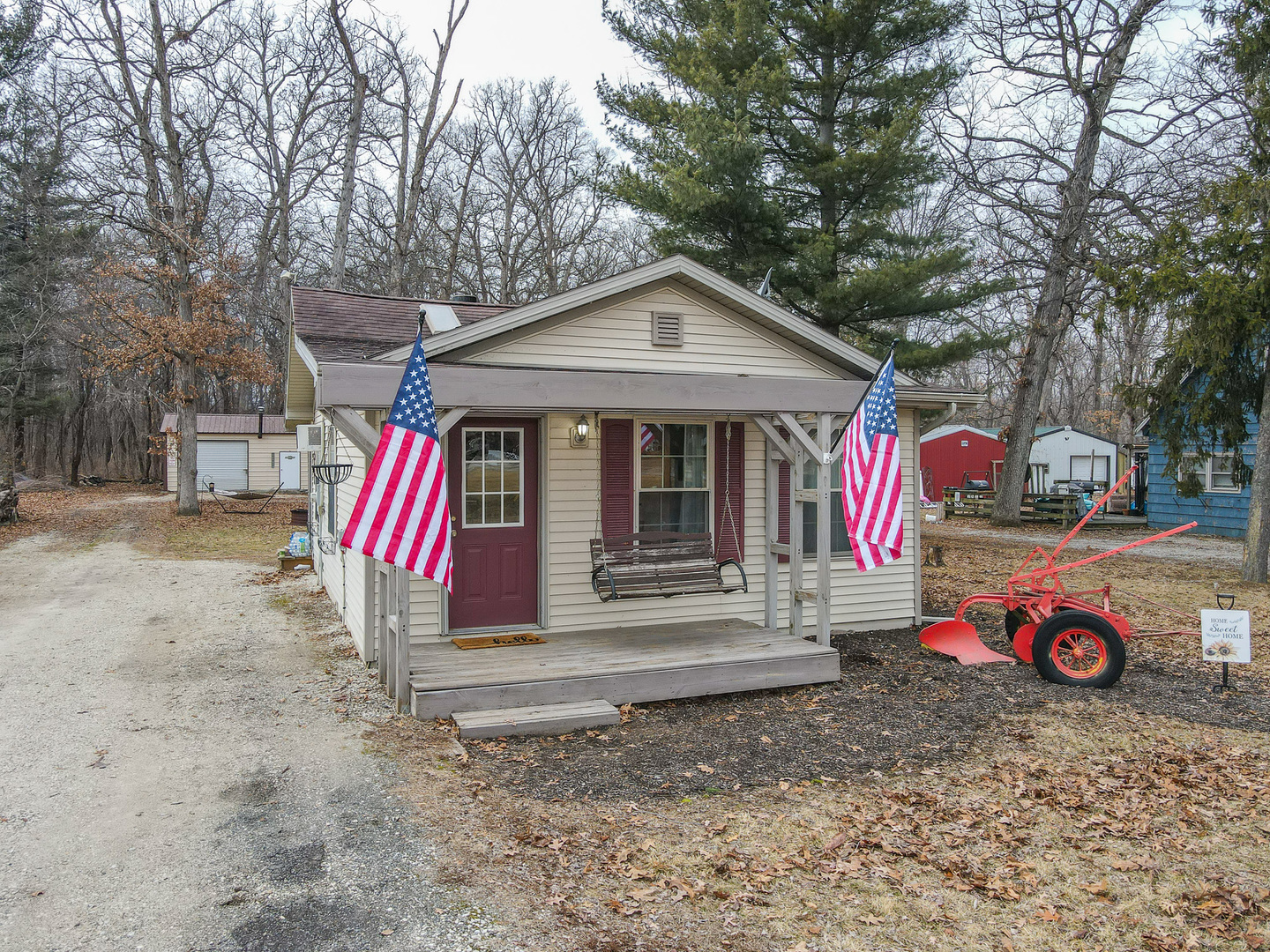 a front view of a house with parking space