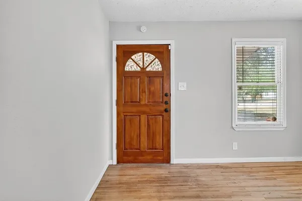 a view of front door with a door