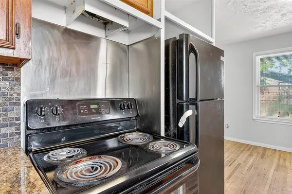 a close view of a stove top oven