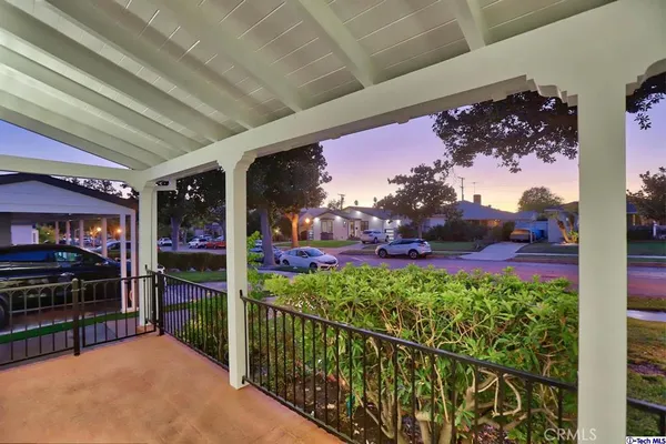 a view of a porch
