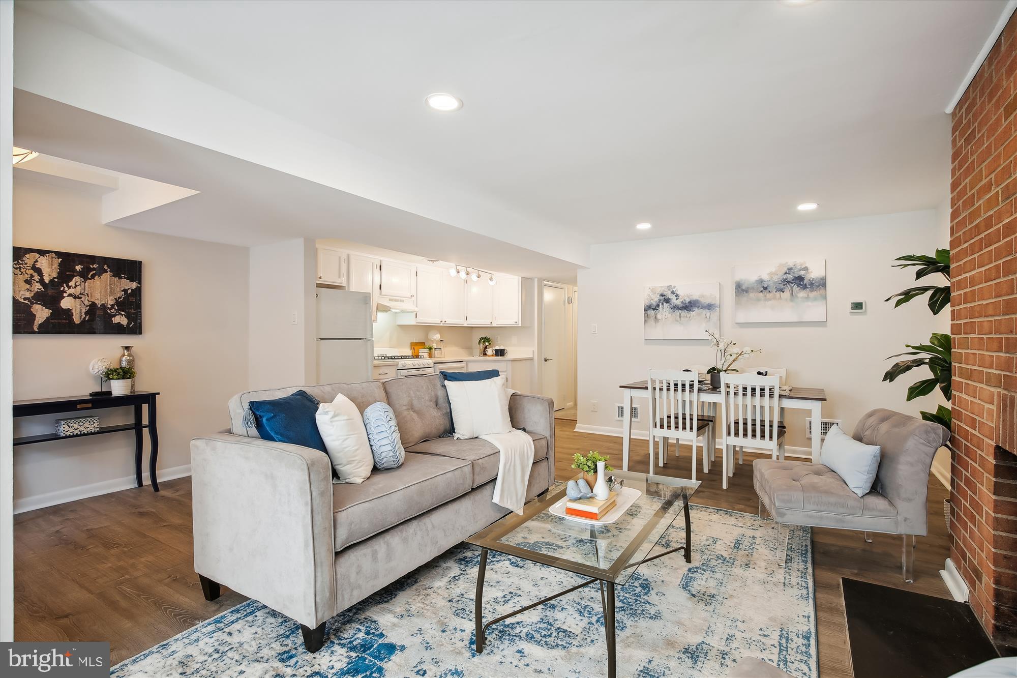 616 E Street Northeast Washington, DC 20002 - Photo 64 of 79 a living room with furniture and view of kitchen