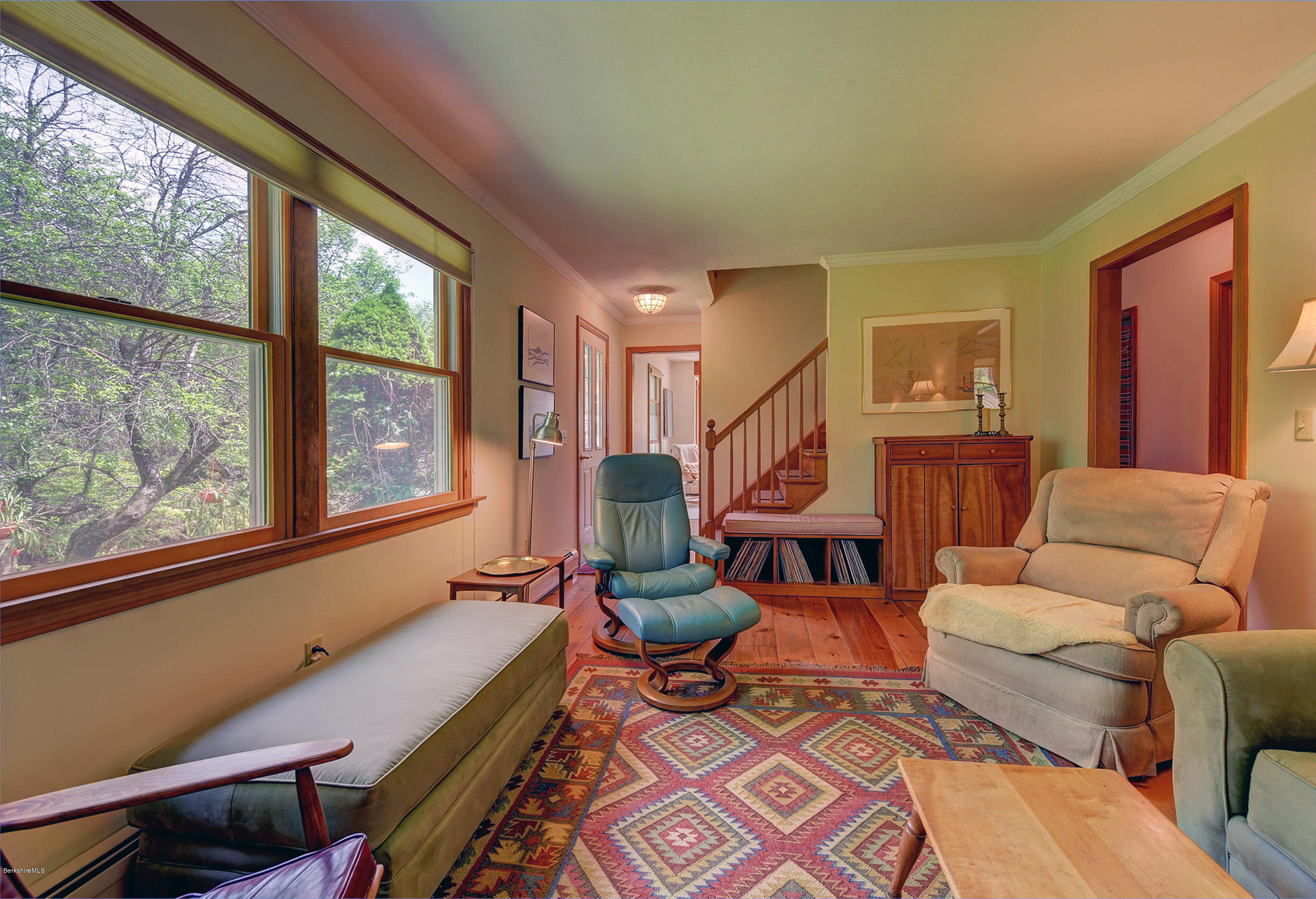 139 Arthur Pease Road Middlefield, MA 01011 - Photo 22 of 42 a living room with furniture and a large window