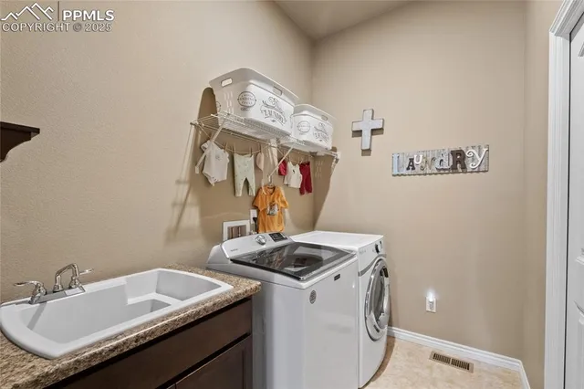 a room with a table and chairs