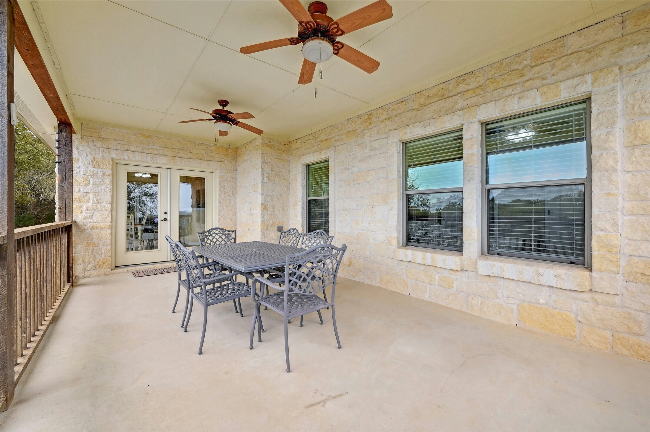1370 Sunset View Fischer, TX 78623 - Photo 21 of 29 Large back porch off of breakfast/flex room great for relaxing