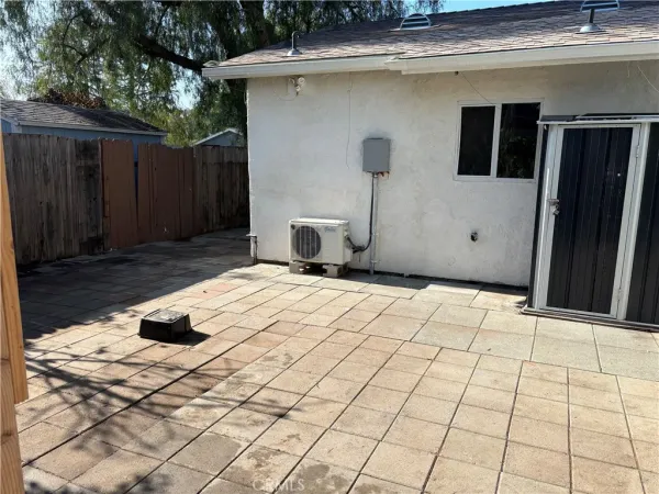 a backyard of a house
