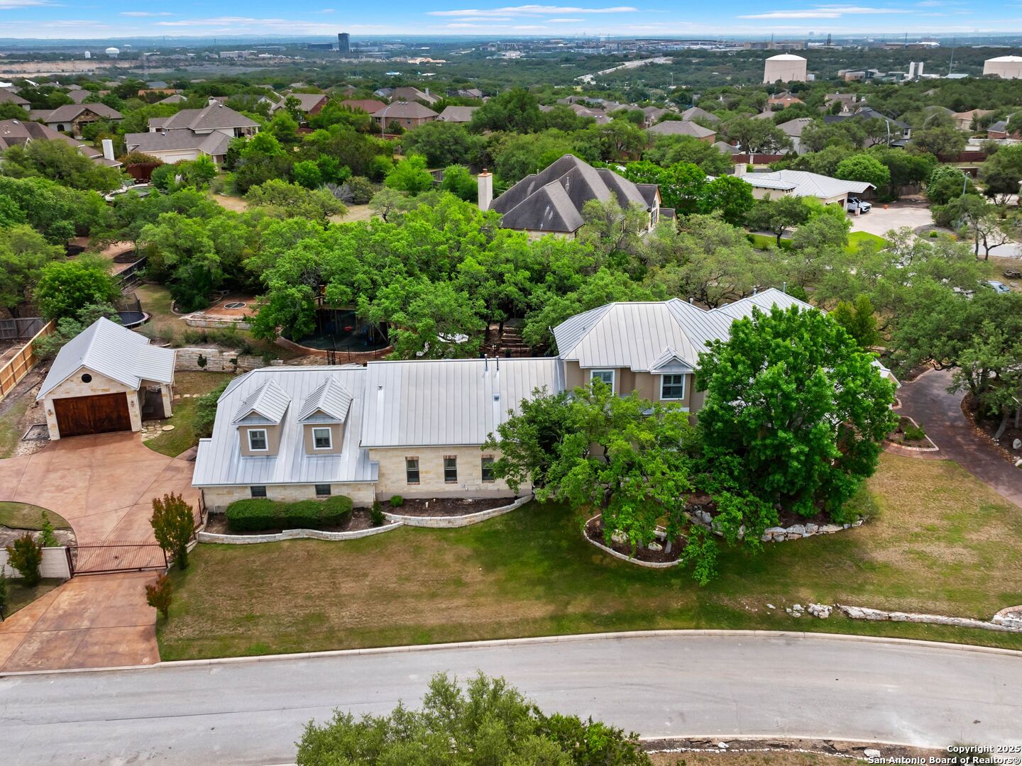 21010 Sky Ridge Avenue San Antonio, TX 78258 - Photo 68 of 70 an aerial view of a house with a garden