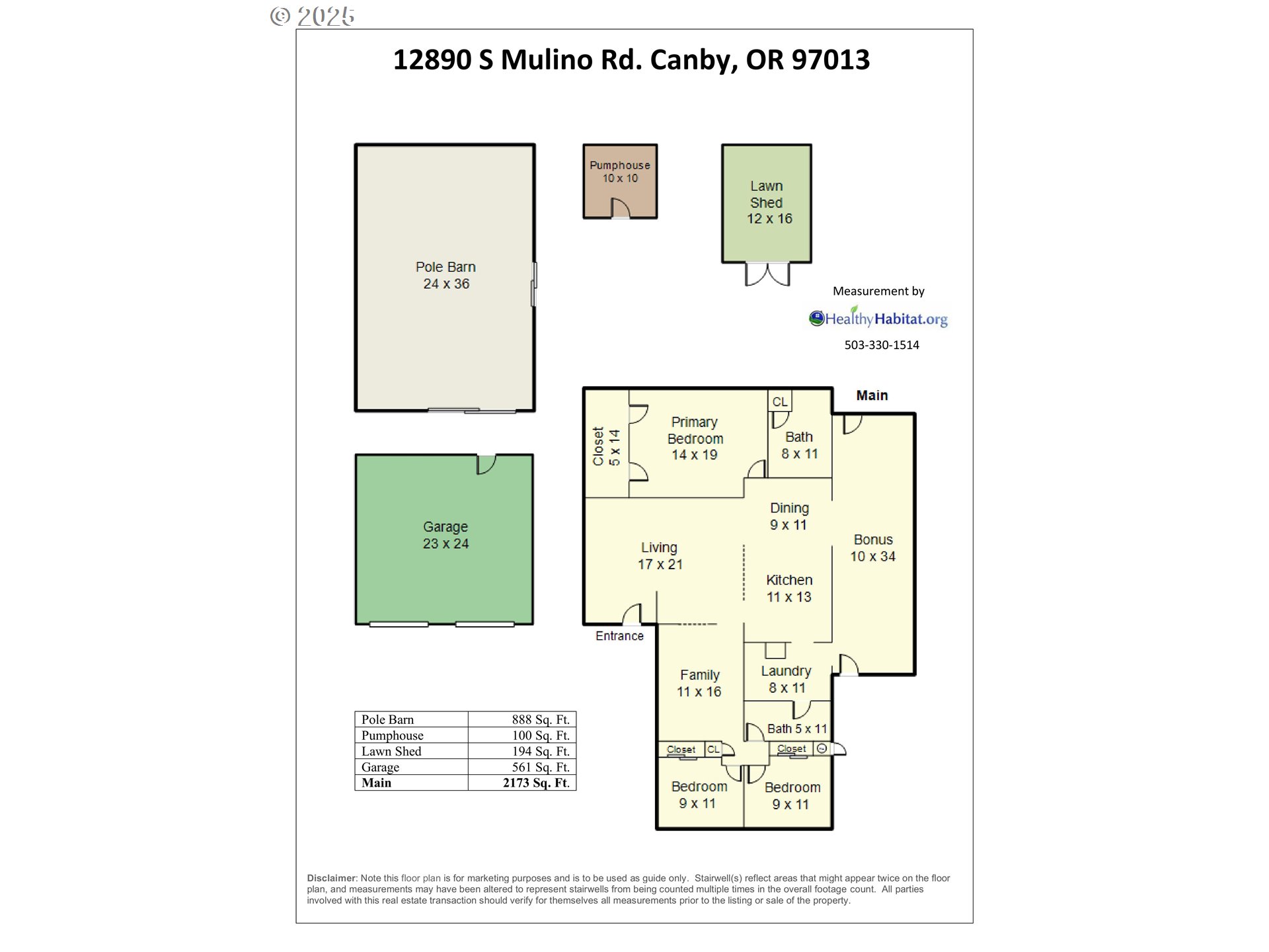 12890 South Mulino Road Mulino, OR 97042 - Photo 48 of 48 Floor Plan