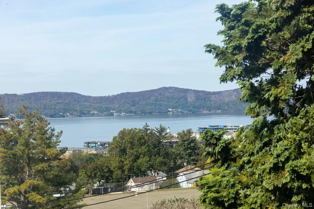 a view of lake with mountain