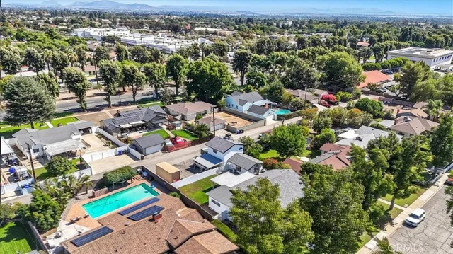 an aerial view of a city