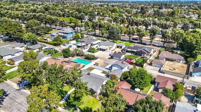 an aerial view of multiple house