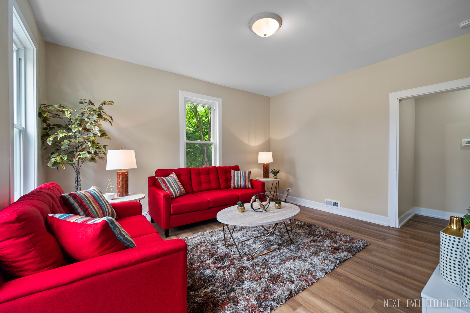 201 South Gilbert Street South Elgin, IL 60177 - Photo 8 of 27 a living room with furniture and a potted plant