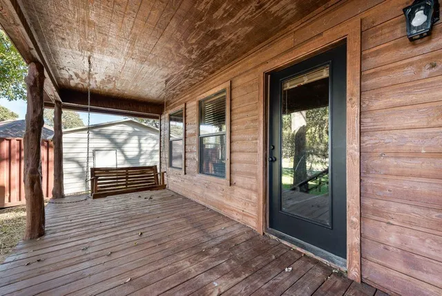 a view of outdoor space and deck