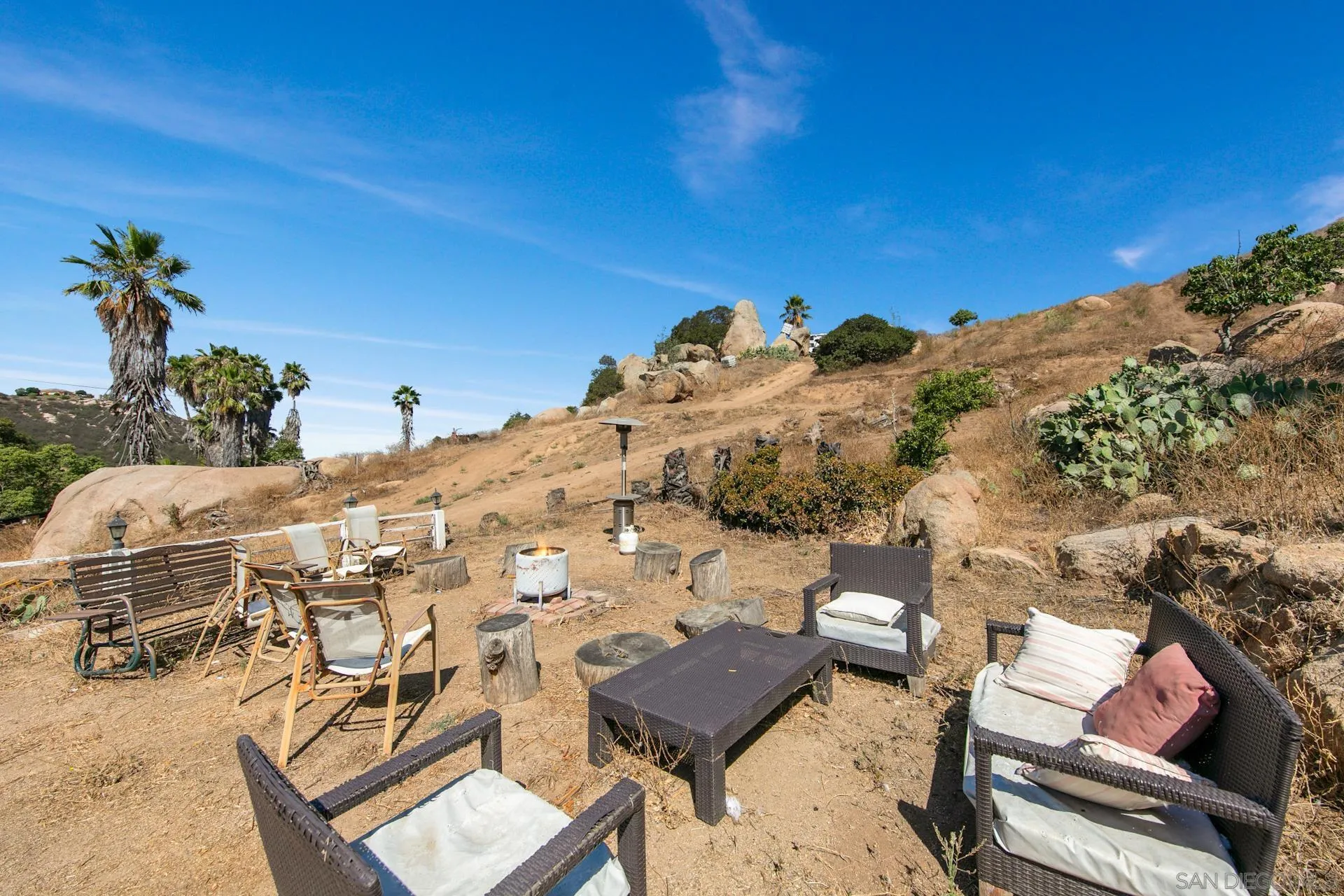 15950 Green Valley Heights Road Ramona, CA 92065 - Photo 16 of 27 a view of a terrace with furniture