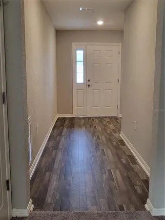 an empty room with closet