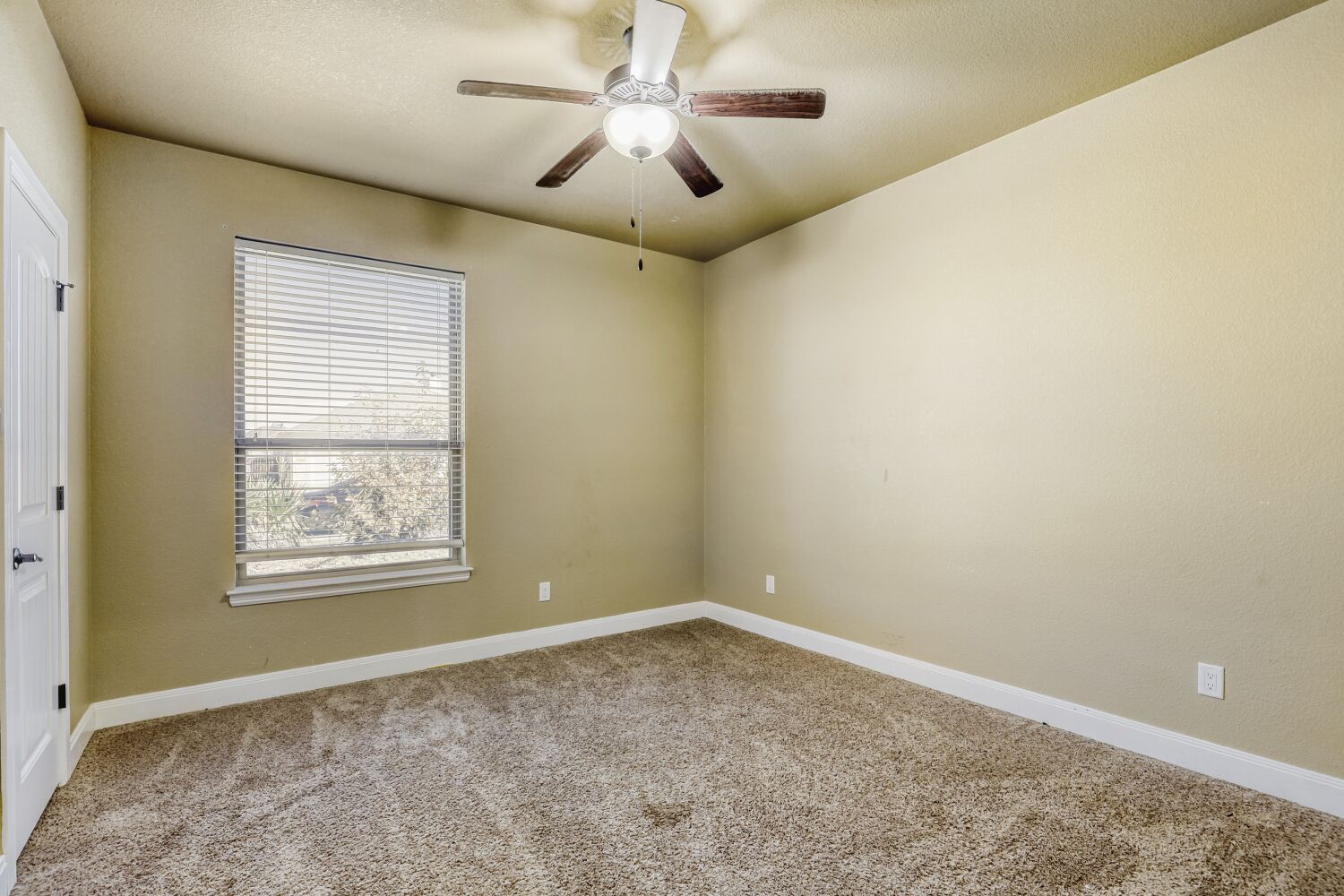 329 Jake Drive Jarrell, TX 76537 - Photo 14 of 17 Spare room featuring carpet flooring, a ceiling fan, and a textured ceiling