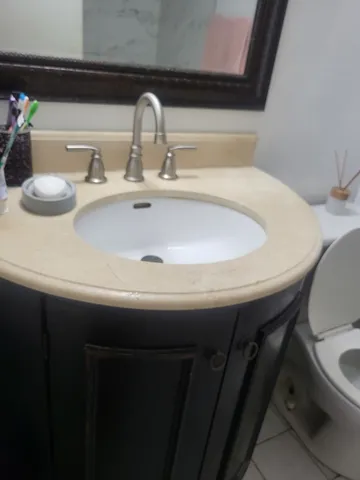 a bathroom with a sink and a toilet