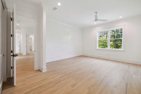an aerial view of residential building and ocean