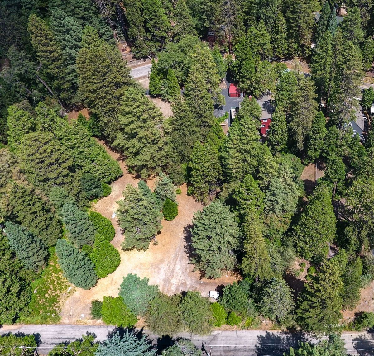 25891 Wayne Road Idyllwild, CA 92549 - Photo 69 of 72 an aerial view of residential house with outdoor space and trees all around