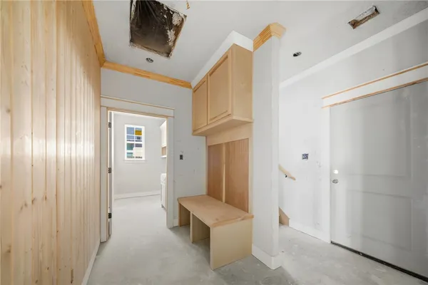 a room with furniture and a window