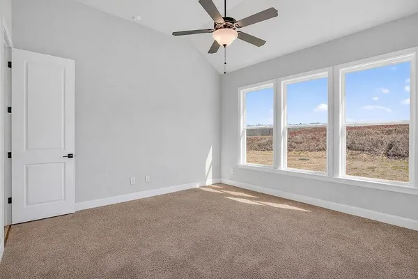 an empty room with a window