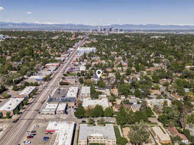 an aerial view of a city