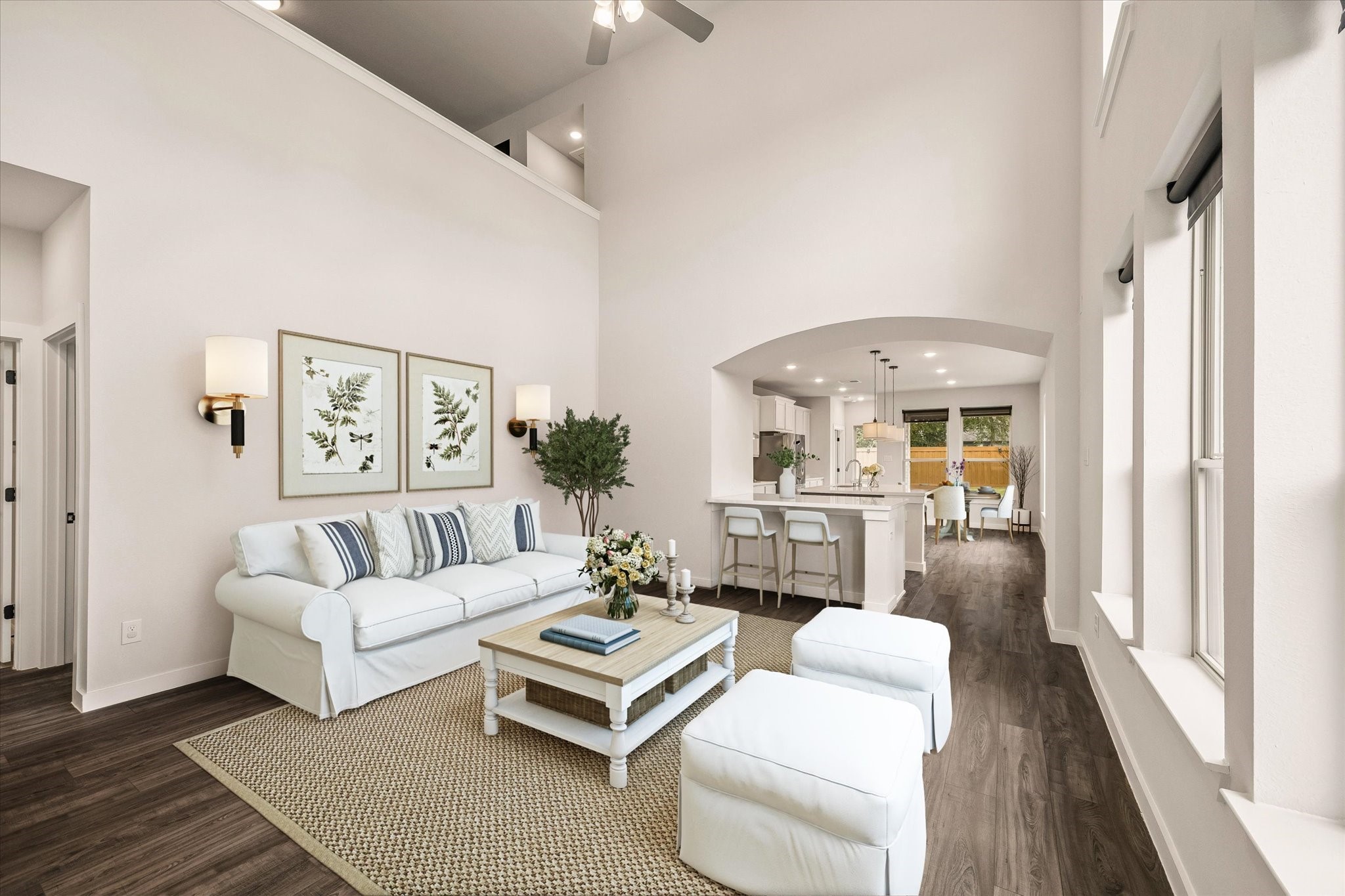 7933 Spring Run Drive Magnolia, TX 77354 - Photo 6 of 27 *Virtually staged* living room with floor to ceiling windows