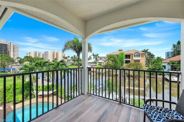 a view of city from a balcony