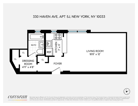 $330,000 | 330 Haven Avenue, Unit 5J | Hudson Heights
