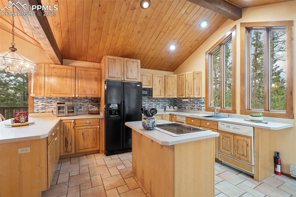 351 Porphry Road Florissant, CO 80816 - Photo 6 of 39 a kitchen with a sink a counter top space and stainless steel appliances