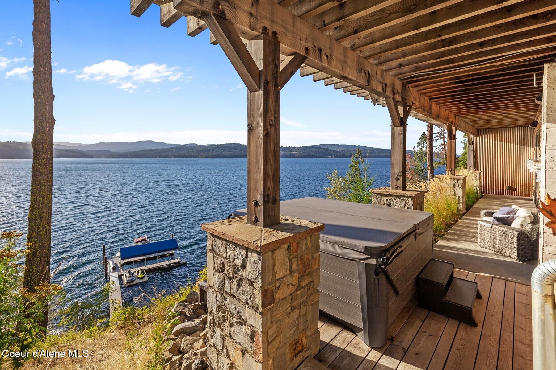 20890 South Inspiration Trail Harrison, ID 83833 - Photo 16 of 67 Hot Tub with lake views