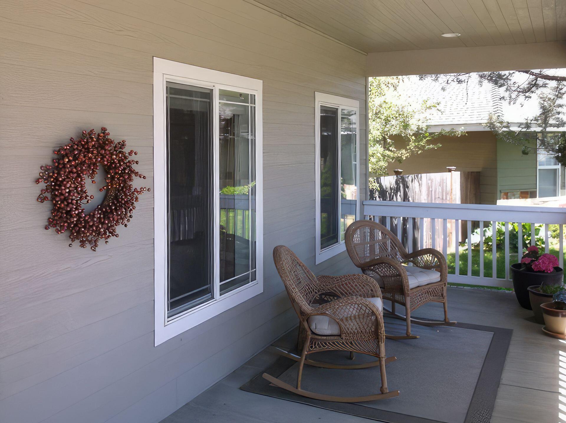 3335 Northeast Stonebrook Loop Bend, OR 97701 - Photo 4 of 29 a view of a porch with furniture and garden