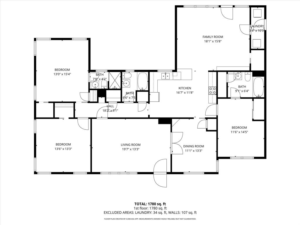 1208 Sunset Street Waco, TX 76710 - Photo 24 of 24 a picture of a floor plan