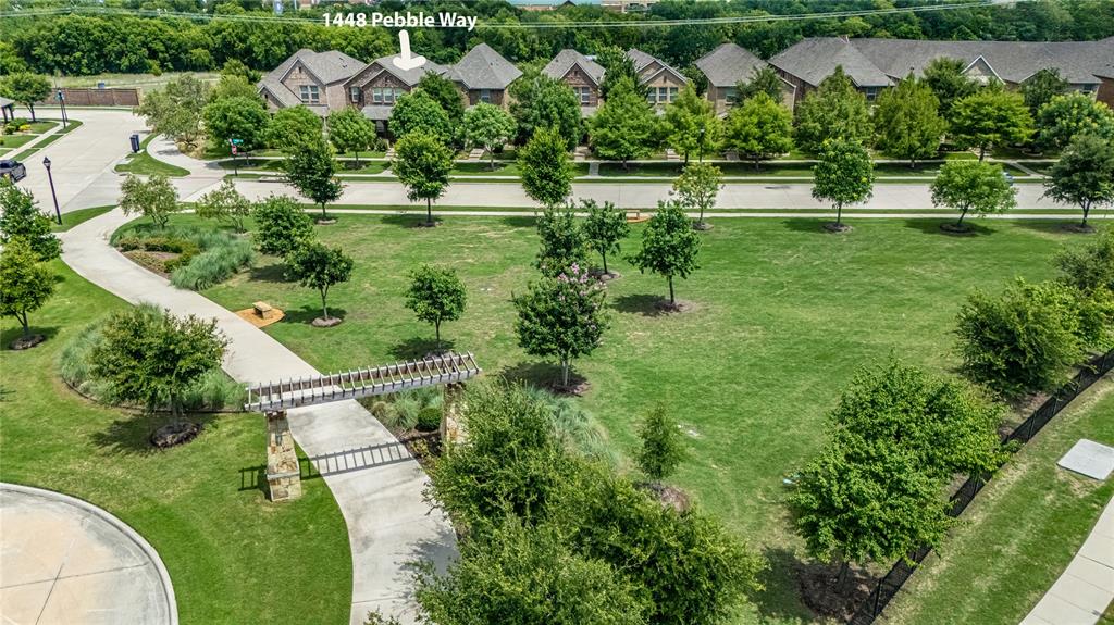 1448 Pebble Way Allen, TX 75013 - Photo 2 of 25 an aerial view of house with yard