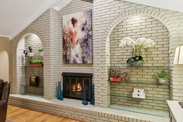 a living room with furniture and a couch