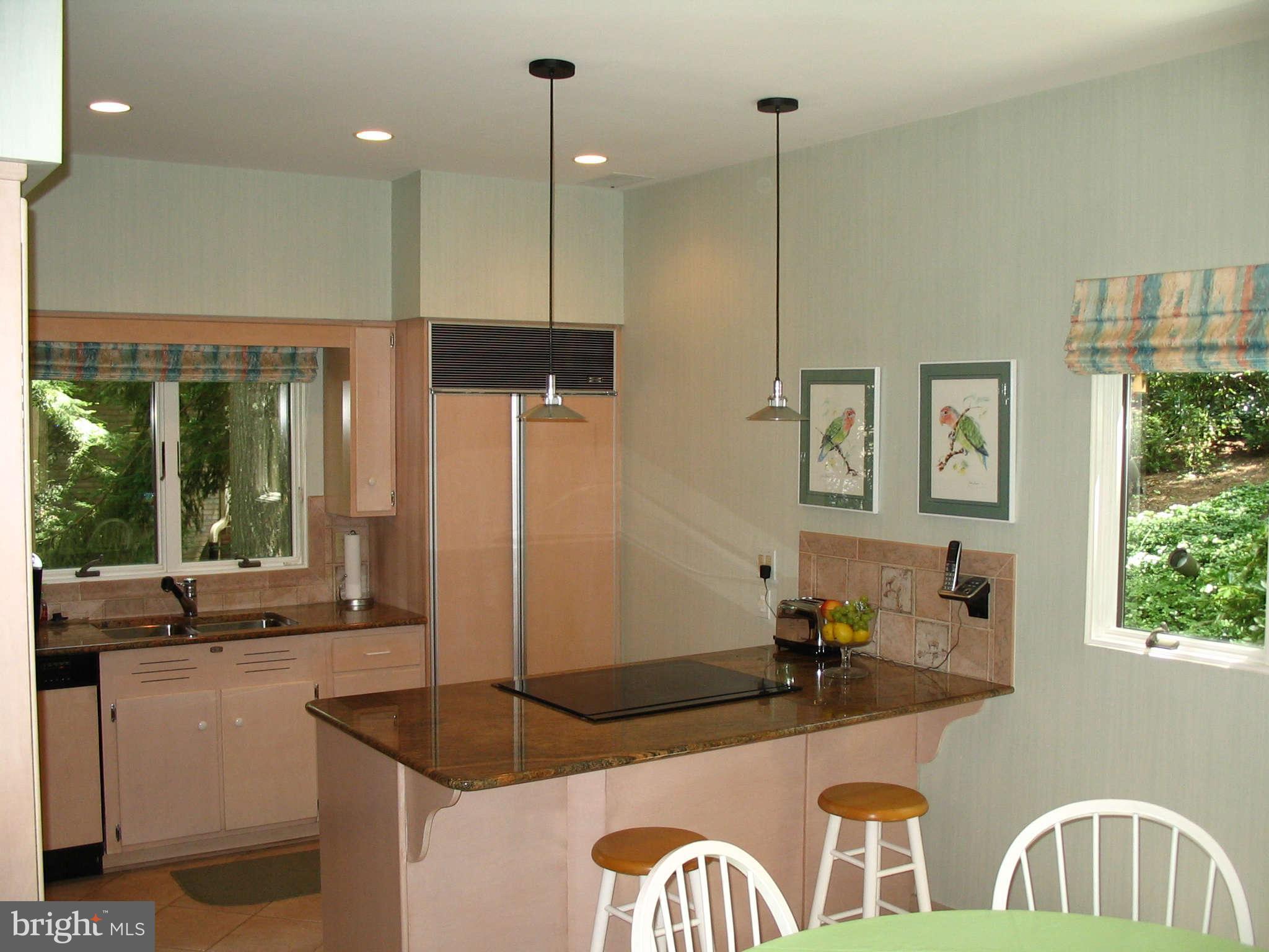 11312 South Shore Road Reston, VA 20190 - Photo 6 of 30 a kitchen with stainless steel appliances granite countertop a sink a stove and a refrigerator
