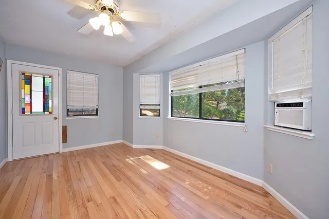 a view of a room with furniture