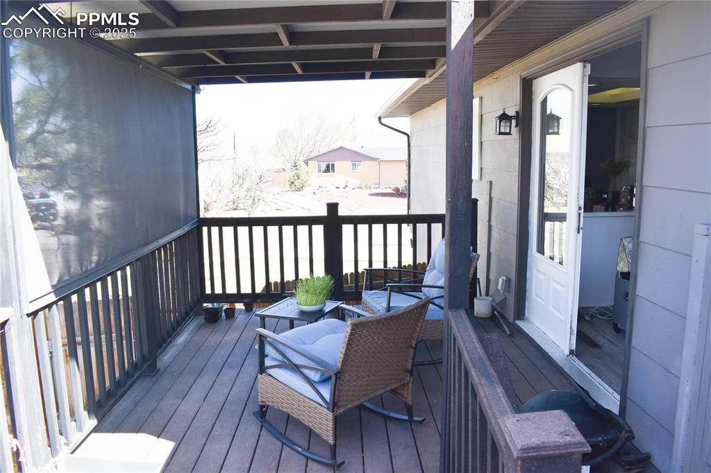 18 Chaparral Circle La Junta, CO 81050 - Photo 15 of 24 a view of balcony with wooden floor