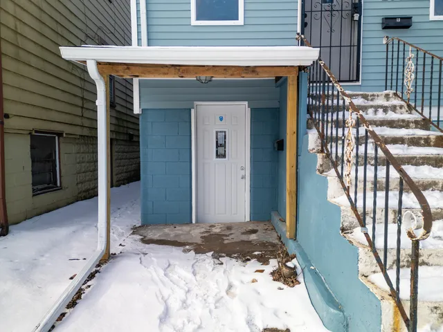 a front view of a house