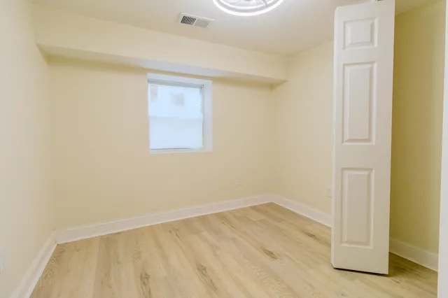 an empty room with a window