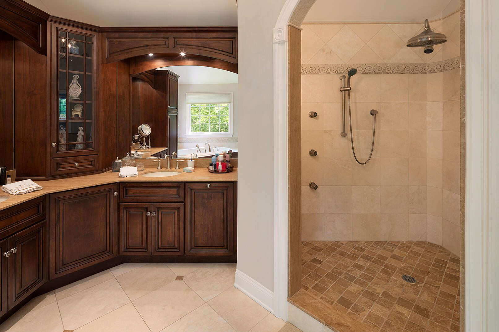 1 French Farm Road Norwalk, CT 06850 - Photo 22 of 33 a bathroom with a shower sink and mirror