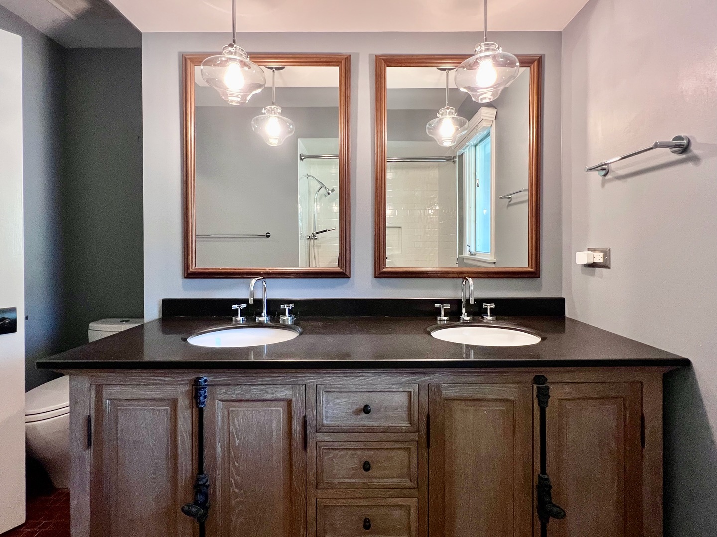275 Cold Spring Road Barrington, IL 60010 - Photo 16 of 33 a bathroom with a granite countertop sink and a mirror