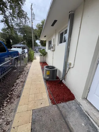 a view of outdoor space deck and barbeque oven