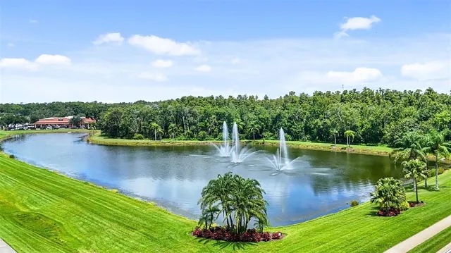 an aerial view of a house having yard