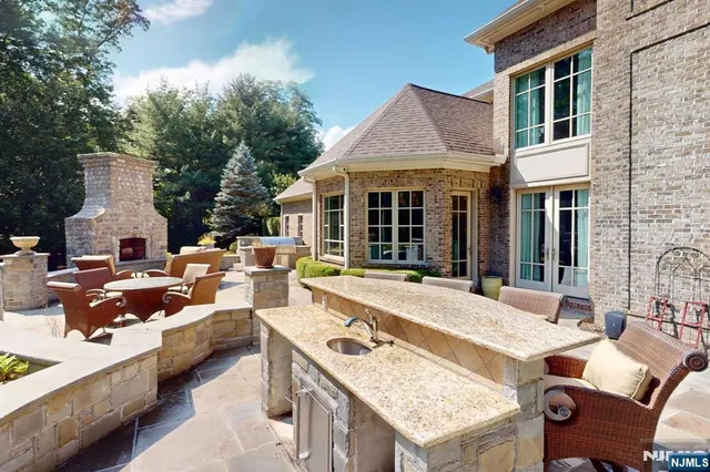 a view of a two chair in the patio